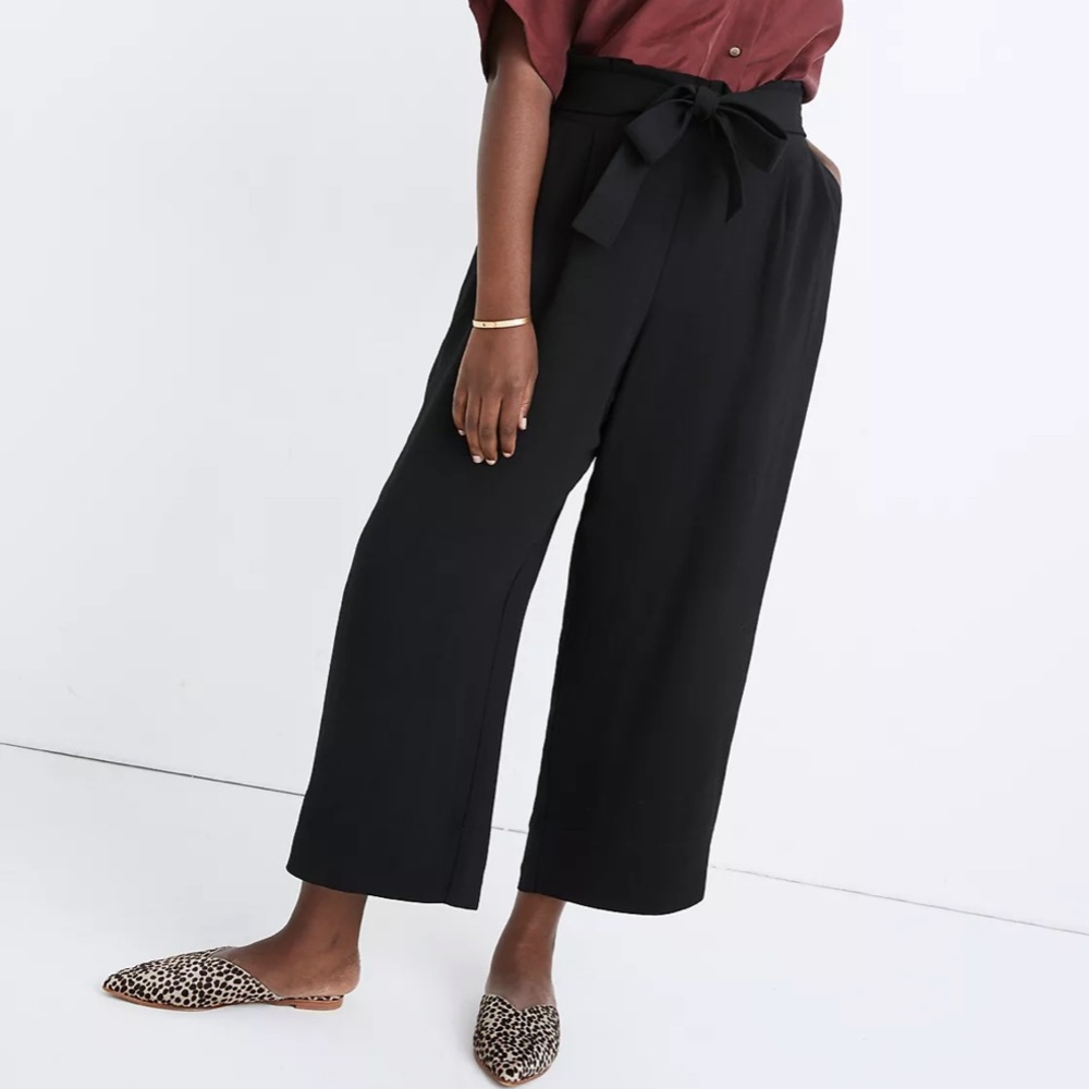 Madewell Tie-Waist Huston Pull-On Crop Pants
